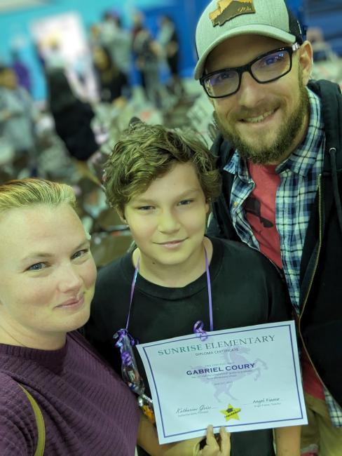 Recruit Coury with his son Gabriel